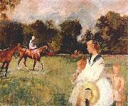 Edmund Charles Tarbell Schooling the Horses, oil painting